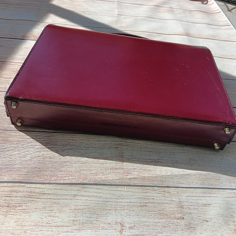 Vintage! Presto Burgundy TOP Grain leather Briefcase